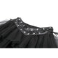 Dark in Love Bonded Tulle Layered Goth Mini Skirt in Black