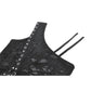 Dark in Love Morrigan One-Shoulder Lace Goth Top in Black
