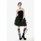 Dark in Love Morwenna Bat Mesh Layered Goth Mini Dress