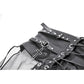 Dark in Love Gothic Sheer Mesh Maxi Skirt with PU Waist Corset - Size UK 8 Left Only!