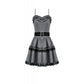 Dark in Love Striped Gothic Mini Dress