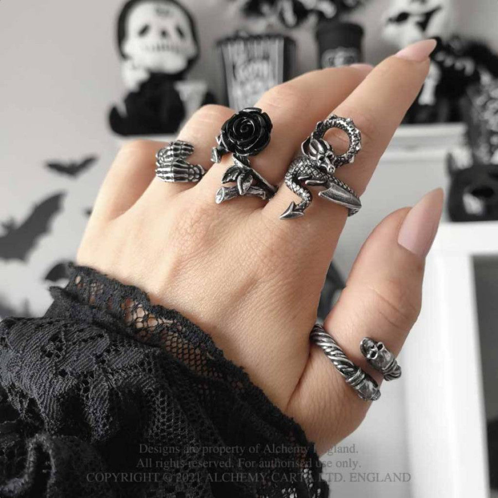 Alchemy Gothic Dragons Lure Ring (R245)