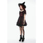 Dark in Love Burgundy & Black Lace Princess Dress with Stars Lace