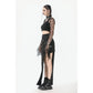 Dark in Love Morana Mesh Crochet Knit Bell Sleeve Crop Top