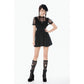 Dark in Love Dark Lace-Framed Silhouette Dress