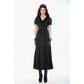 Dark In Love Dalaria High Waist Gothic Long Skirt - Lace Inset Panel