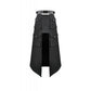 Dark in Love Punk Layered Pocket Cutout Belted Long Skirt