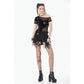 Dark in Love Punk Mesh Layered Skort Shorts