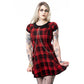 Heartless Ebbani Black and Red Check Dress