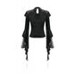 Dark in Love Gothic Velvet Lace High-Neck Top