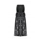 Dark in Love Gothic Lace Velvet Layered Maxi Skirt in Black