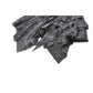Dark in Love Elandra Layered Lace Handkerchief Hem Goth Skirt in Charcoal Black