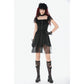 Dark in Love Black Gothic Sweet Bow Lace Lolita Dress