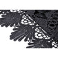 Dark in Love Melisandre Embroidered Velvet Mesh Goth Skirt in Black