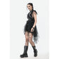 Dark in Love Seraphina Tiered Mesh & Ruffle Goth Layer Dress