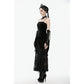 Dark in Love Vampiress Royal Velvet and Lace Maxi Dress