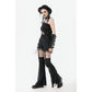 Dark in Love Lace-Up Layered Goth Convertible Flare Trousers or Shorts - Size UK 16 Left Only!