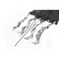 Dark in Love Seraphina Ruched Lace Goth Blouse in Black