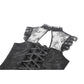 Dark in Love Seraphina Ruched Lace Goth Blouse in Black