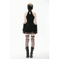 Dark in Love Gothic Mesh Panel Buckle Top