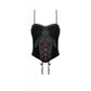 Dark in Love Gothic Black & Red Velvet Lace Corset