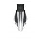 Dark in Love Draven Layered Mesh & Faux Leather Waist Cincher Skirt