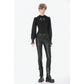 Dark in Love Punk Leather-Look Strap Detail Trousers