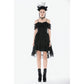 Dark in Love Romantic Gothic Lace Layered High-Low Dress