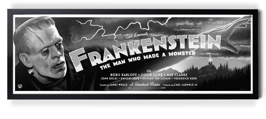 Universal Monsters: Frankenstein (Variant) Horror Poster