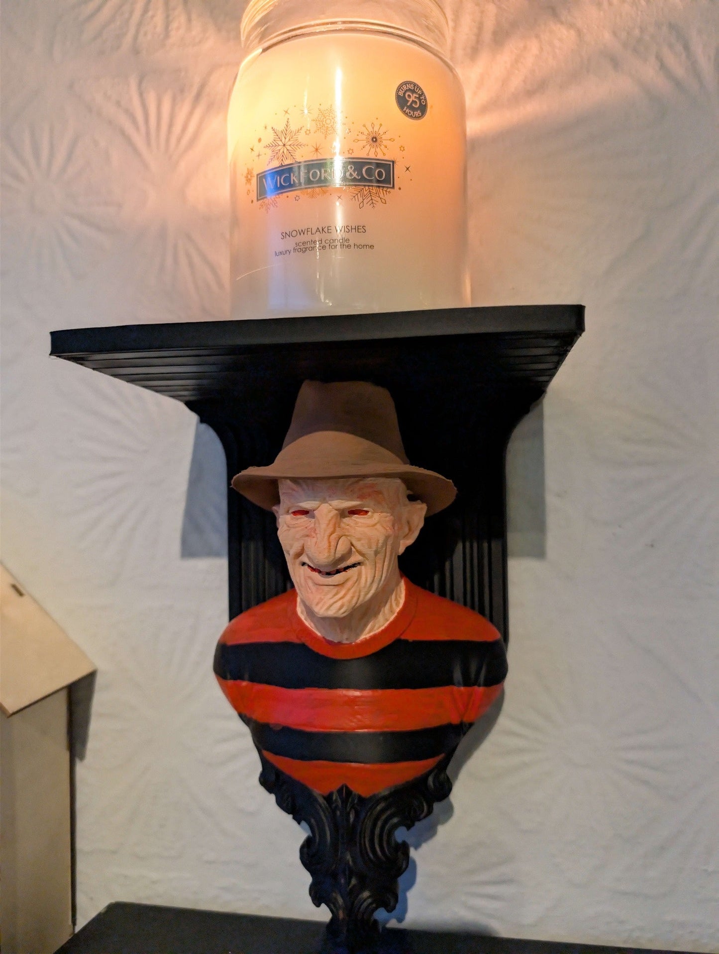 Freddy Krueger Elm Street Wall Shelf Mount Display - Unique Horror Decor Gift