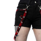 Heartless Honora Shorts for Ladies in Black and Red Check