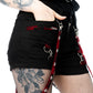 Heartless Honora Shorts for Ladies in Black and Red Check