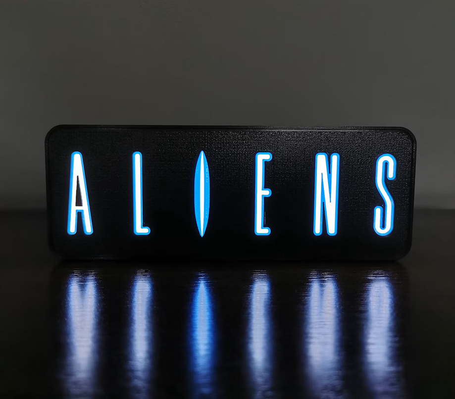 Aliens Horror Movie LED Light Sign