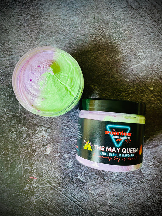 The May Queen Midsommar Sugar Scrub - Lime, Basil, & Mandarin