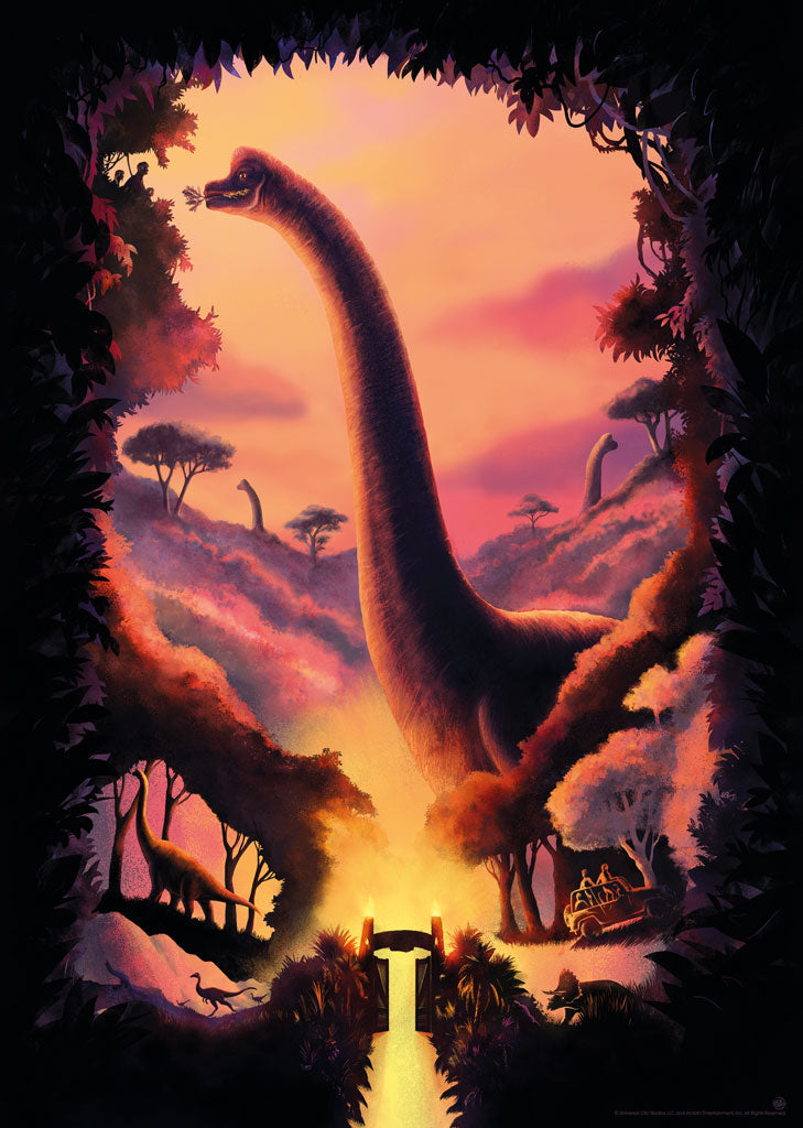 Jurassic Park - Brachiosaurus Horror Poster