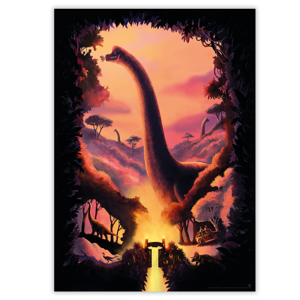 Jurassic Park - Brachiosaurus Horror Poster