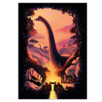 Jurassic Park - Brachiosaurus Horror Poster