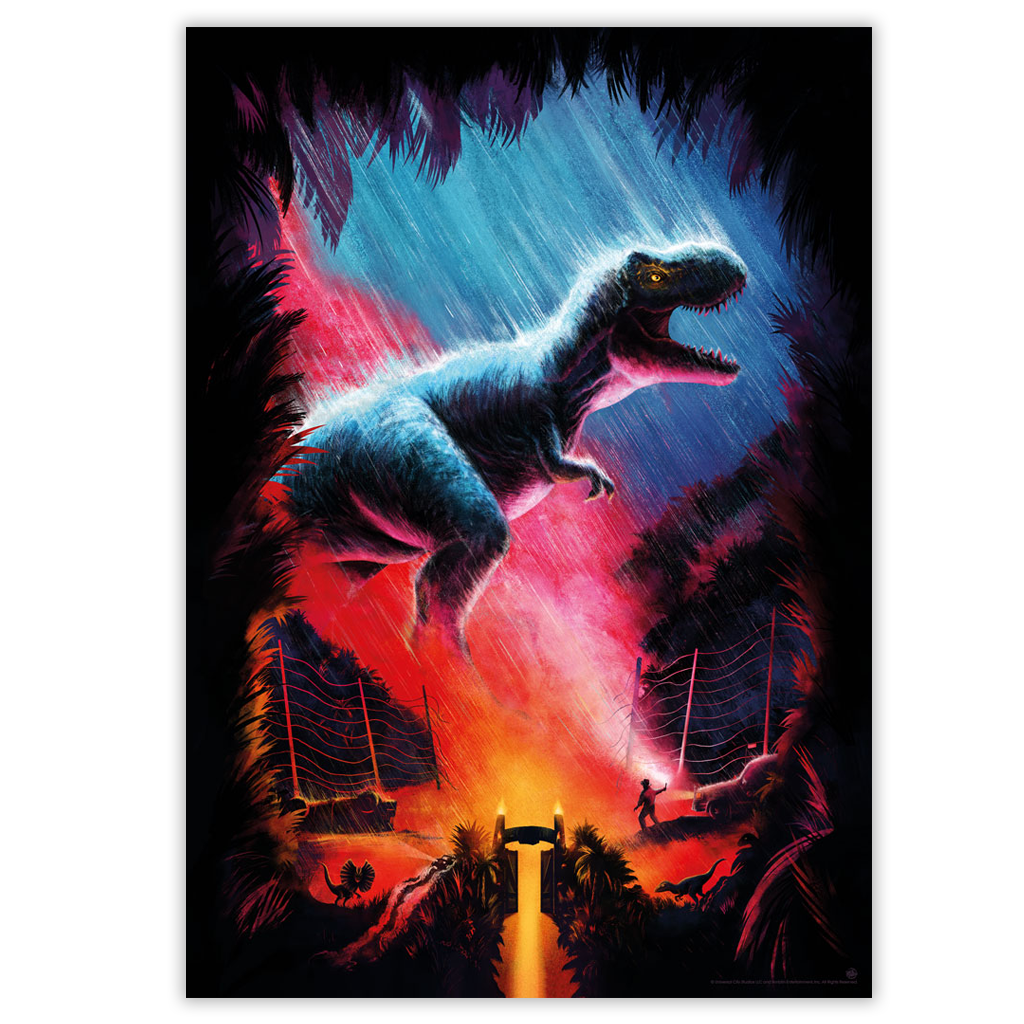 Jurassic Park - T-Rex Horror Poster