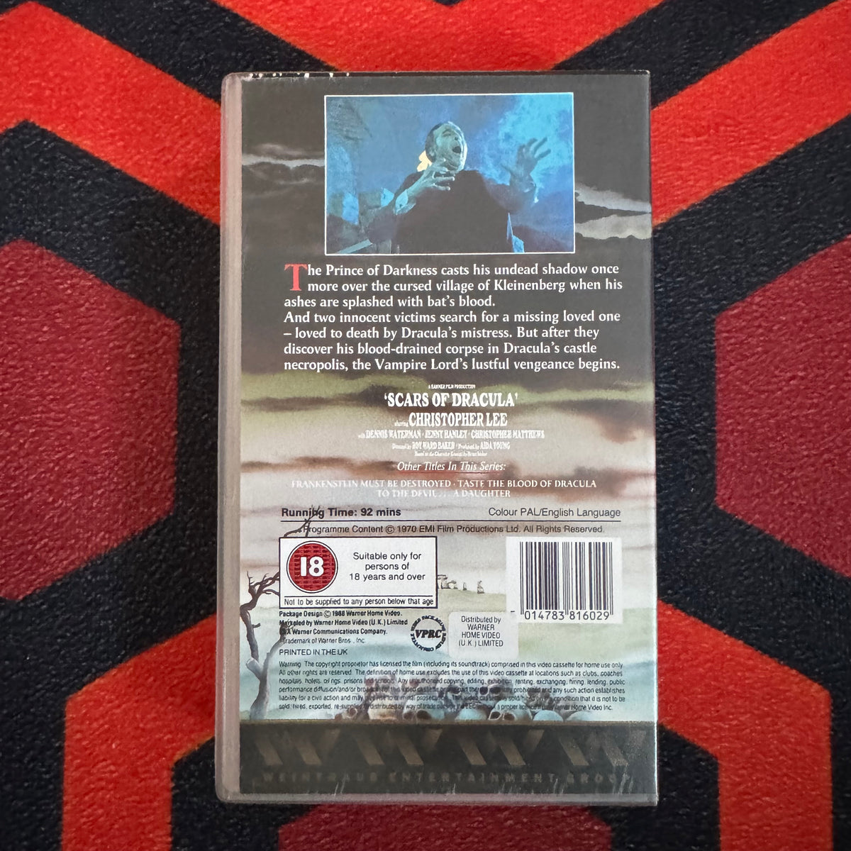 Scars of Dracula VHS Video (1970) PES38460