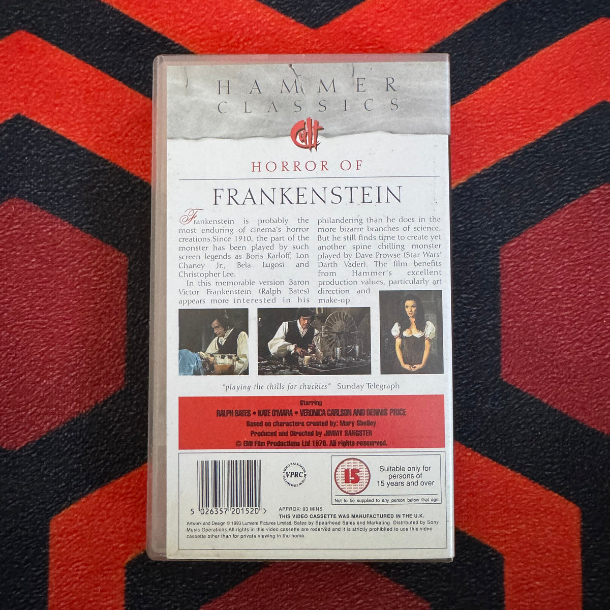 The Horror of Frankenstein VHS Video (1970) LUM2015