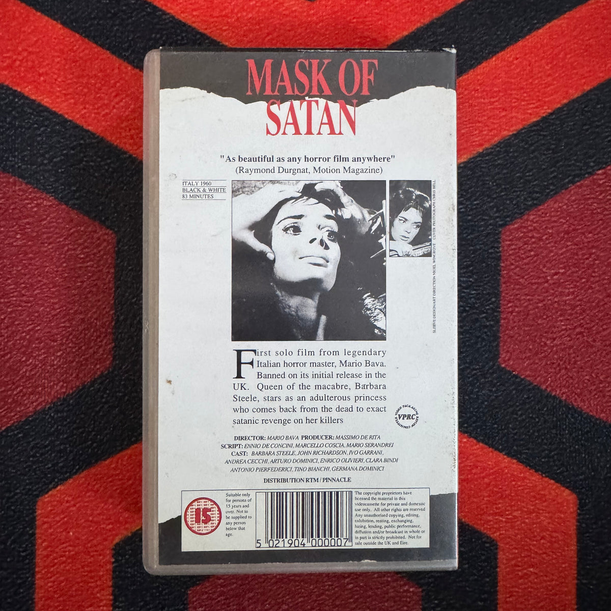 Mask of Satan VHS Video (1960) RED001