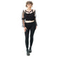 Poizen Industries Nightshade Goth Leggings - Corset Lace-Up Eyelet Detail