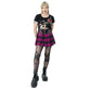 Heartless Nixie Skirt Black/Dark Pink Check