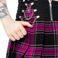 Heartless Nixie Skirt Black/Dark Pink Check