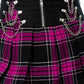 Heartless Nixie Skirt Black/Dark Pink Check