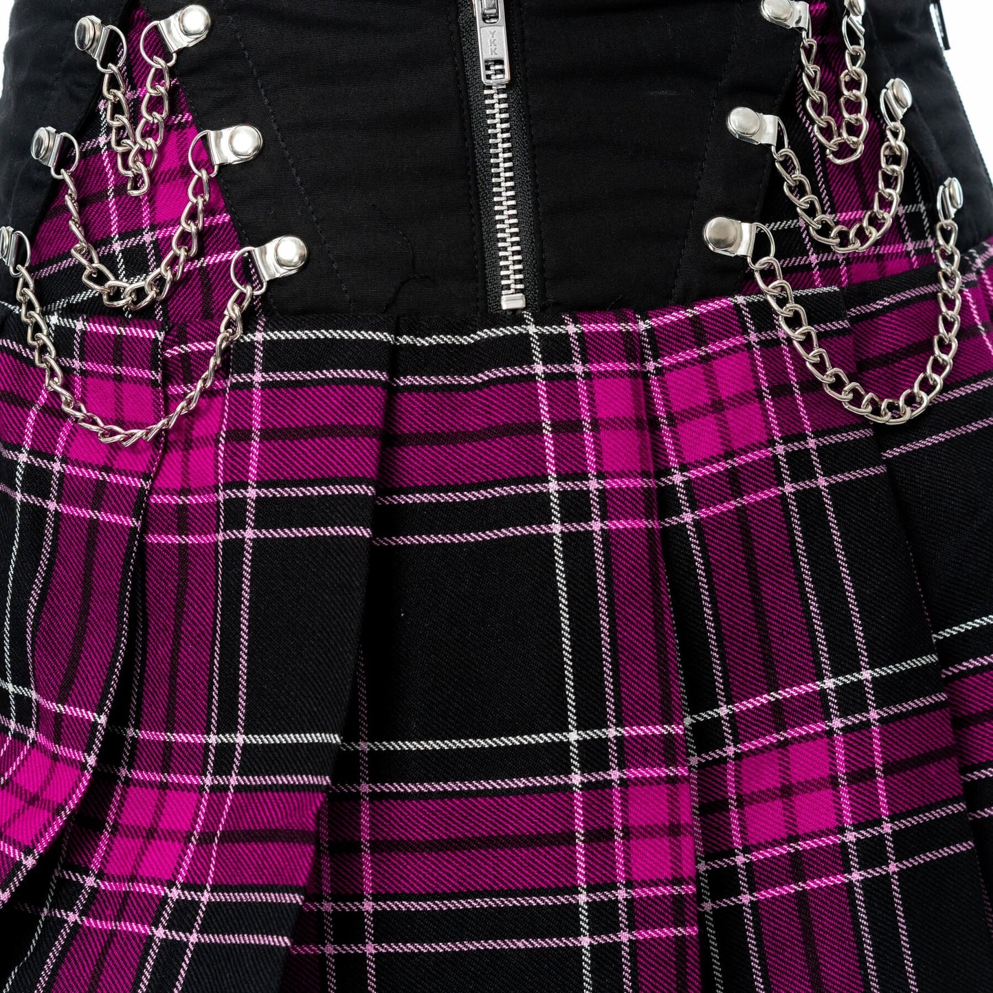 Heartless Nixie Skirt Black/Dark Pink Check