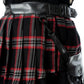 Poizen Industries Phantom Highlander Skirt Black Tartan
