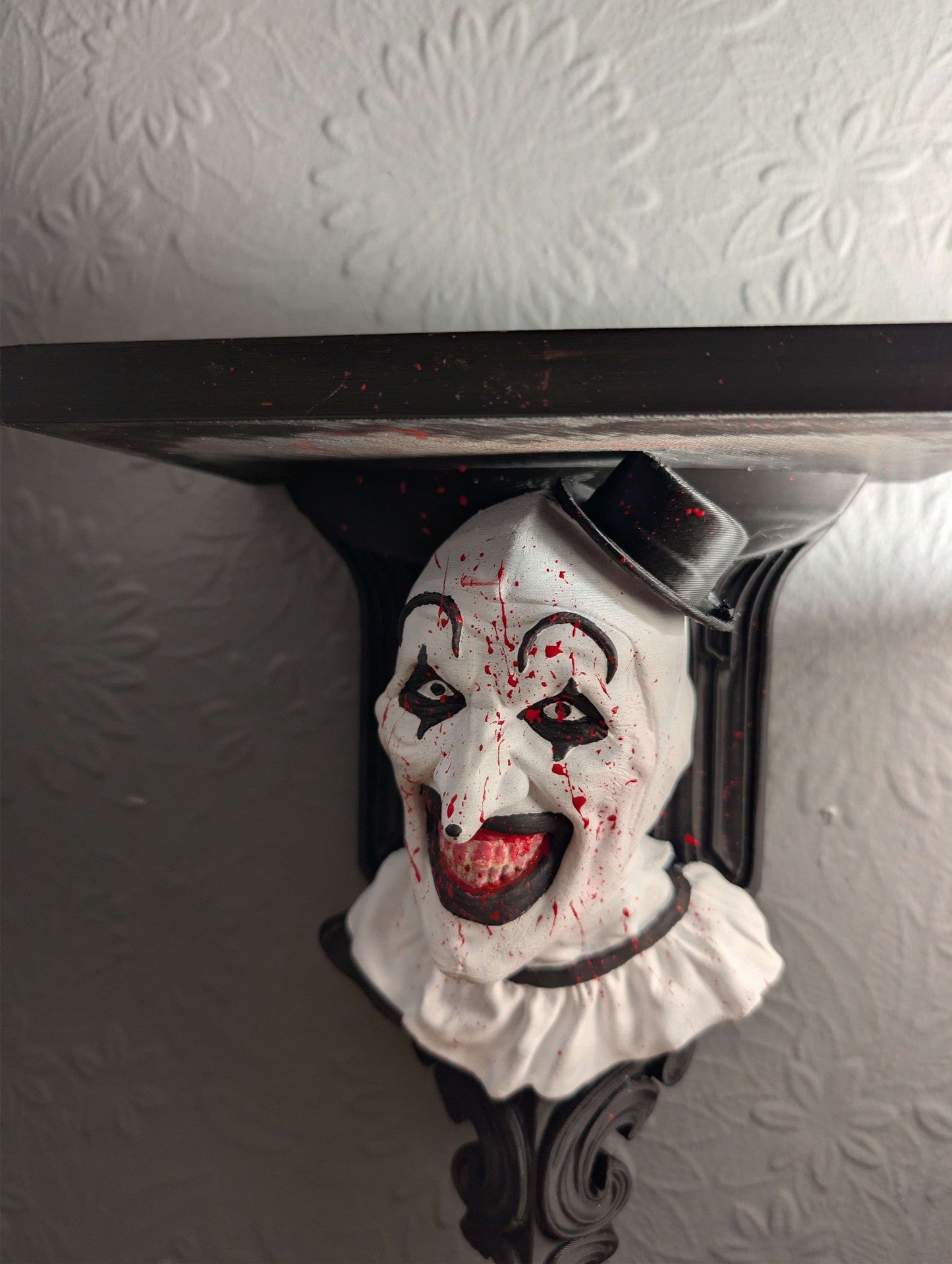 Art the Clown Terrifier Wall Shelf Mount Display - Unique Horror Decor Gift