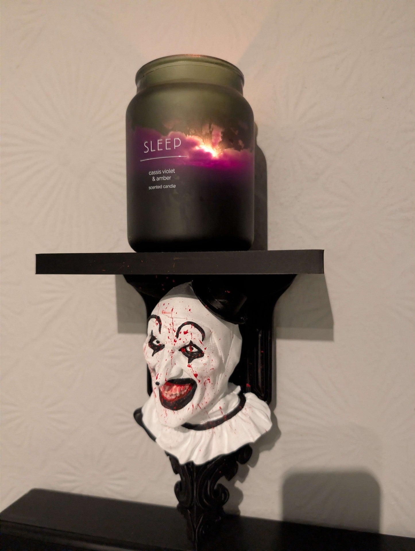 Art the Clown Terrifier Wall Shelf Mount Display - Unique Horror Decor Gift