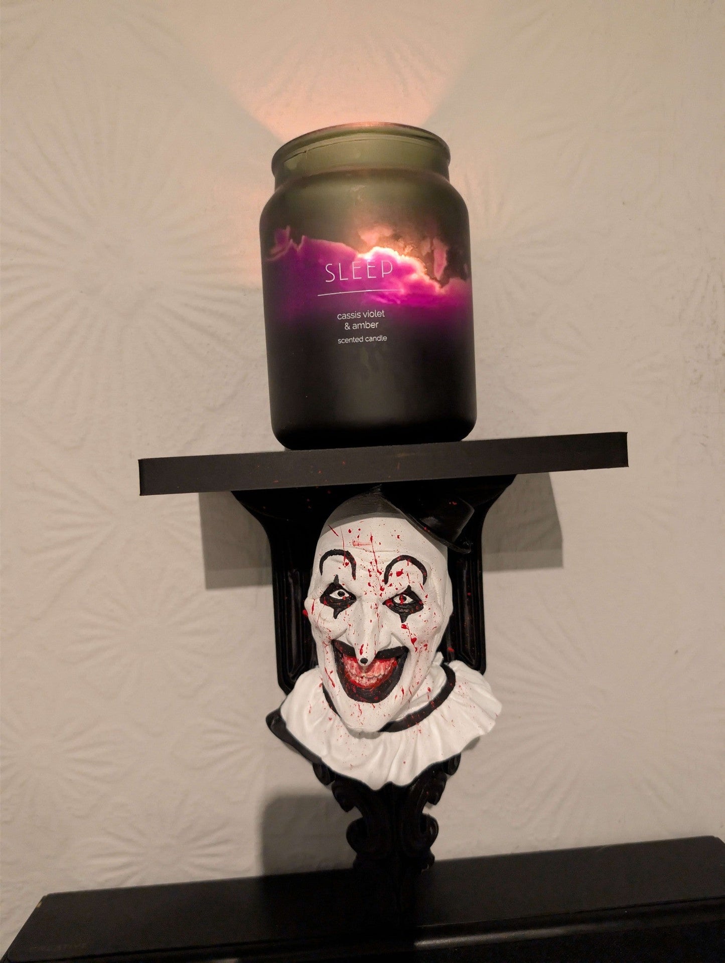 Art the Clown Terrifier Wall Shelf Mount Display - Unique Horror Decor Gift